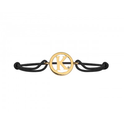 Alphabet K Gold Bracelet